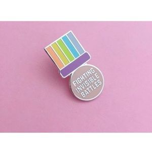 🌵Fighting Invisible Battles Medal enamel pin